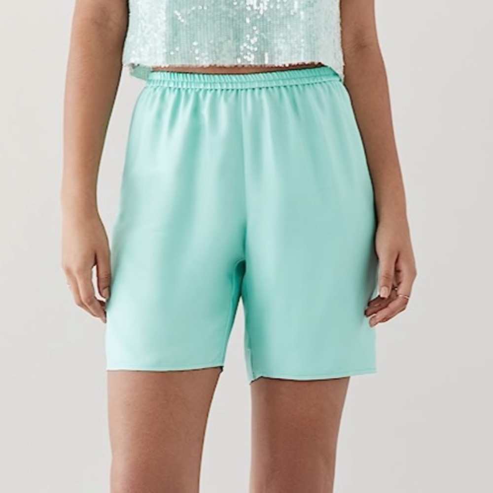 LAPOINTE Elasticated Waist Silk Shorts